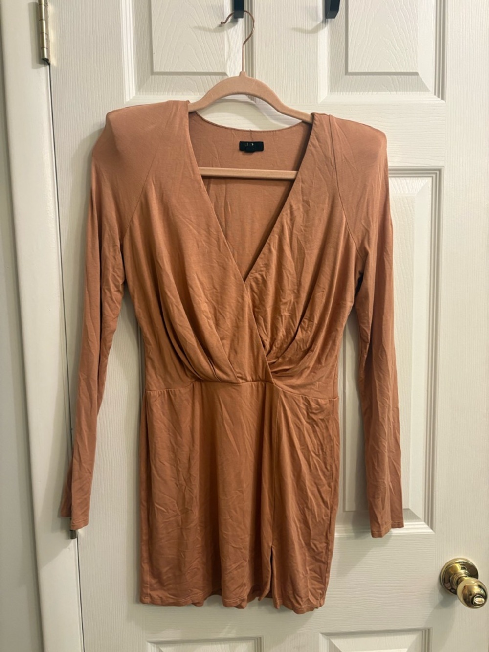 NBD Katie tan mini dress